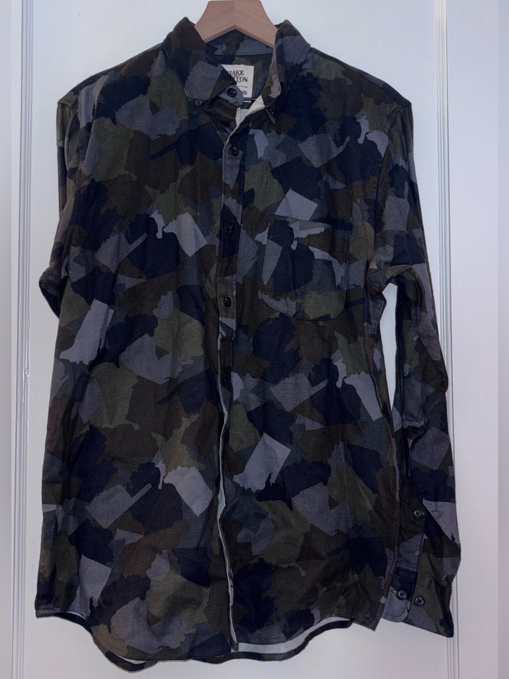 ✨NWT Blake Shelton x Lands' End Flannel Camo Button Down Shirt